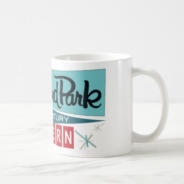 Retro Modern Celebration Tasse - Hell White 11 oz (Rechts)