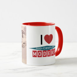Retro Modern Design - Ich liebe MCM 11 oz Tasse