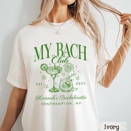 Retro Modern Green & Yellow Bachelorette Weekend T-Shirt