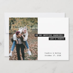 Retro Modern Label Maker Save the Date Foto Spaß Einladung