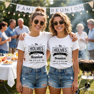 Retro-Modern-Logo für Familientreffen T-Shirt