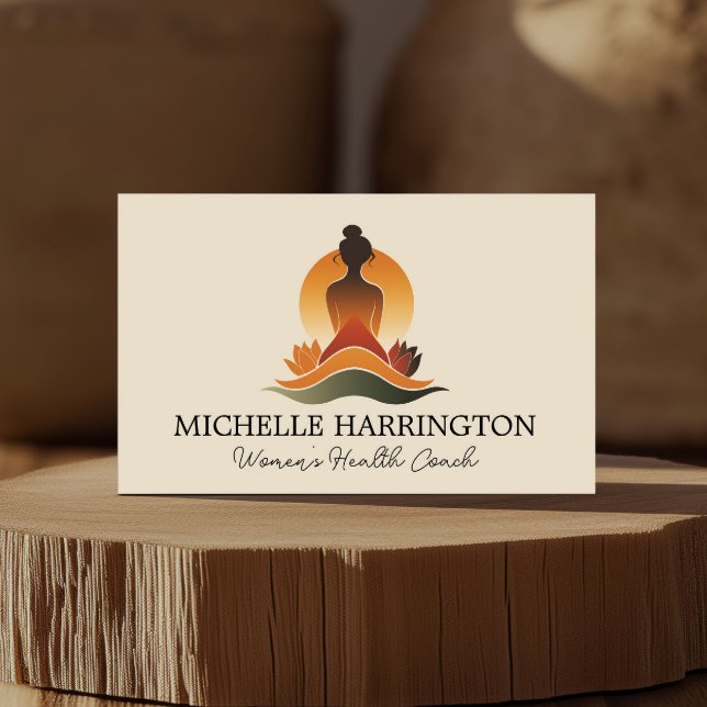 Retro Modern Meditative Grace Life Coach, Holistic Visitenkarte (Von Creator hochgeladen)