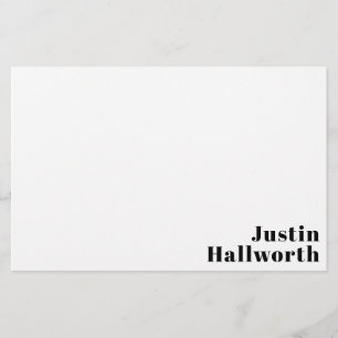 Retro Modern Minimal Name oder Geschäftsvorlage Briefpapier