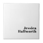 Retro Modern Minimal Name oder Geschäftsvorlage Fliese<br><div class="desc">Ein modernes Design,  das Sie nach Belieben anpassen können.</div>