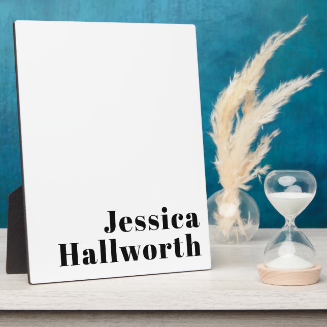 Retro Modern Minimal Name oder Geschäftsvorlage Fotoplatte (Seite)