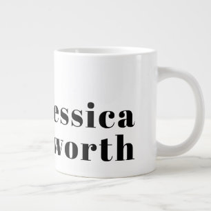 Retro Modern Minimal Name oder Geschäftsvorlage Jumbo-Tasse