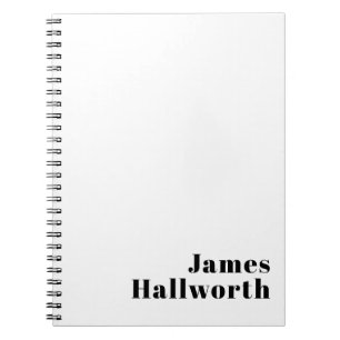 Retro Modern Minimal Name oder Geschäftsvorlage Notizblock