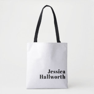 Retro Modern Minimaler Name oder Geschäfts-Vorlage Tasche