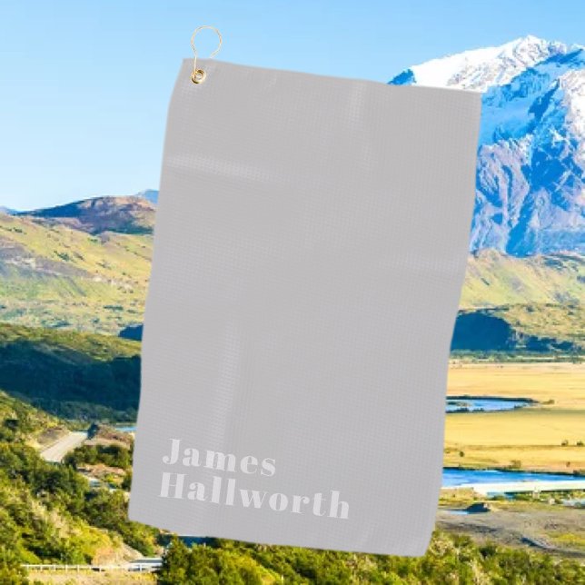 Retro Modern Minimalistischer Name (oder anderer T Golfhandtuch (Von Creator hochgeladen)