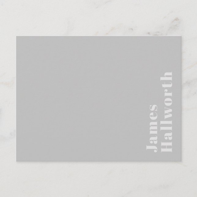 Retro Modern Minimalistischer Name (oder anderer T Postkarte (Vorderseite)