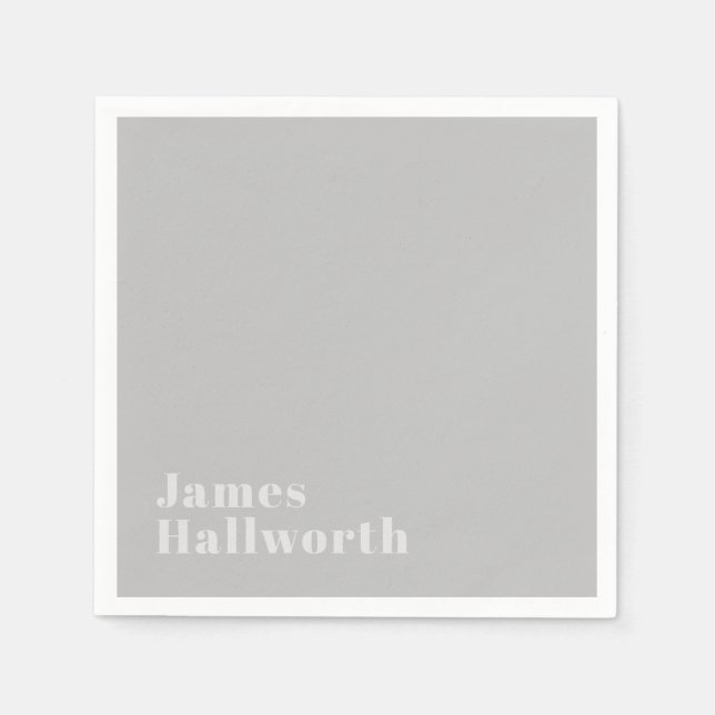 Retro Modern Minimalistischer Name (oder anderer T Serviette (Vorderseite)