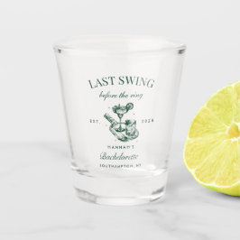 Retro Modern Pickleball Bachelorette Weekend Party Schnapsglas