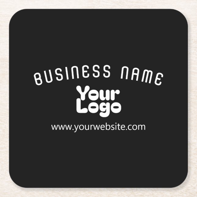 Retro-Modern Schwarz & Weiß hochladen (editierbar) Rechteckiger Pappuntersetzer (Vorderseite)