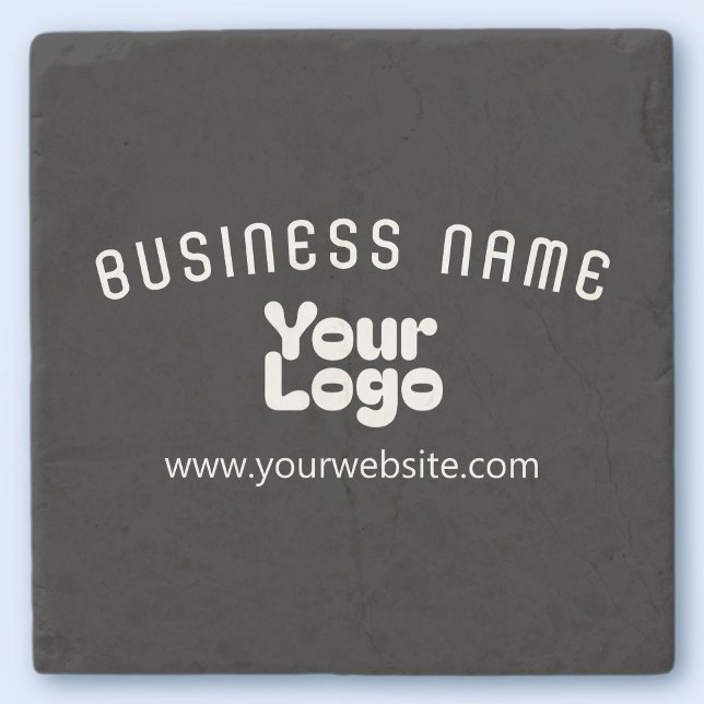 Retro-Modern Schwarz & Weiß hochladen (editierbar) Steinuntersetzer (Von Creator hochgeladen)