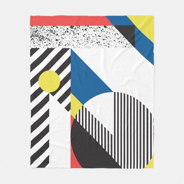 Retro Modern Style Backdesign Fleecedecke (Vorderseite)