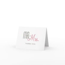 Retro Modern Thank You Card