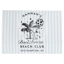 Retro Modern Vintag Blue Bachelorette Große Geschenktüte