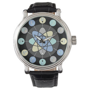Retro Moderne Atommodell-Sternexplosion des mittle Armbanduhr
