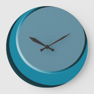 Retro moderne blaue Wanduhr im Stil der 50er Jahre