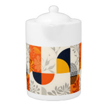 Retro-moderne Geometrie mit floralen Elementen