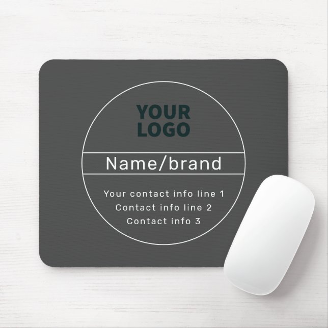 Retro-moderne Geschäftskontakt- oder Markeninforma Mousepad (Mit Mouse)