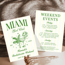 Retro moderne grüne und gelbe Miami Bach-Party