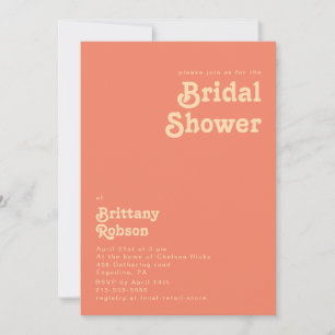 Rétro moderne Invitation de la douche nuptiale c