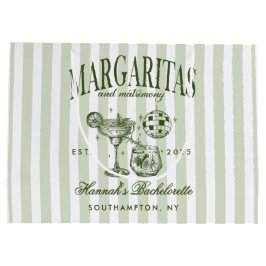 Retro Moderne Margaritas und Matrimone Striped Bac Große Geschenktüte