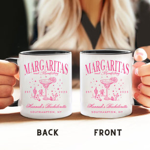 Retro Moderne Margaritas und Trauung Gestreifter B Kaffeetasse