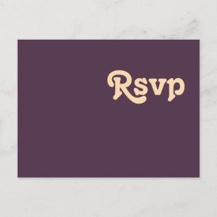 Rétro moderne Menu foncé violet choix RSVP