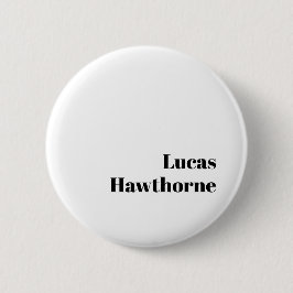 Retro Moderne Minimalistische Namens- oder Unterne Button