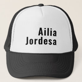 Retro-Moderne Minimalistische Personalisierte Name Truckerkappe