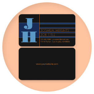 Retro-moderne Monogramme & editierbare Formen & Fa Visitenkarte