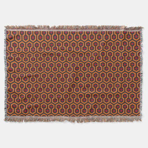 Retro-Moderne Orange-Rot-Braune Sechseckmuster Decke