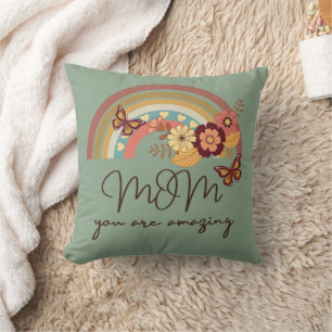 Retro Moderne Rainbow Blume, MAMA Sie sind Phantas Kissen