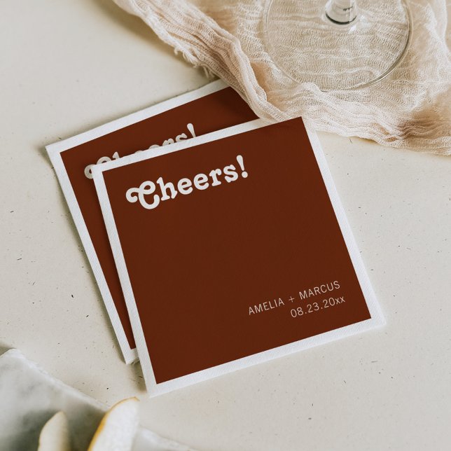 Retro Moderne schicke Hochzeit Serviette (Von Creator hochgeladen)