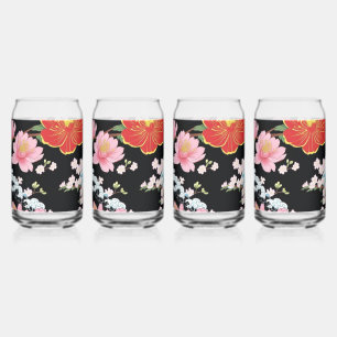Retro moderne Seigaiha Kirschblüten Japan Party Dosenglas