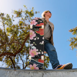 Retro Moderne Seigaiha Kirschblüten Japan Party Skateboard