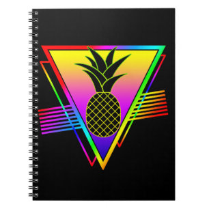 Retro moderne Silhouette Ananas Sommerfrucht Notizblock