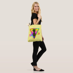 Retro Moderne Silhouette Ananas Sommerfrucht Tasche