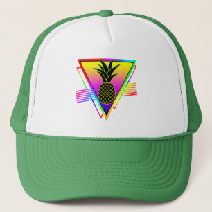 Retro Moderne Silhouette Ananas Sommerfrucht Truckerkappe