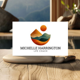 Retro Moderne Spitzen Life Coach White Visitenkarte