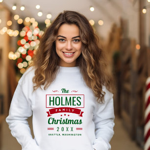 Retro Moderne Weihnachten Sweatshirt