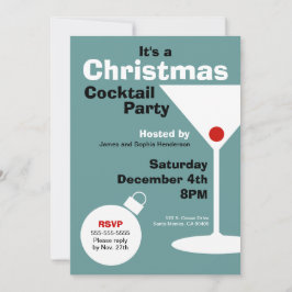 Retro Moderne Weihnachtszeit-Party Einladung