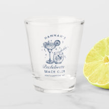 Retro Modernes Bachelorette Weekend Party Shootgla