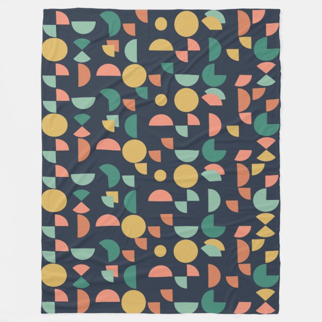 Retro Modernes geometrisches Tribal Fleecedecke (Vorderseite)