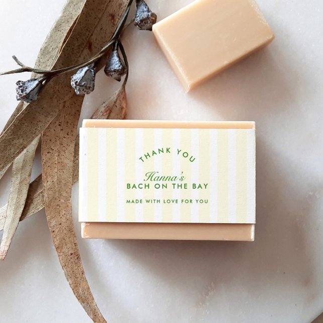 Retro Modernes Grün/Gelb Personalisiert Einladungsbanderole (Retro Modern Green & Yellow Personalized Invitation Belly Band)