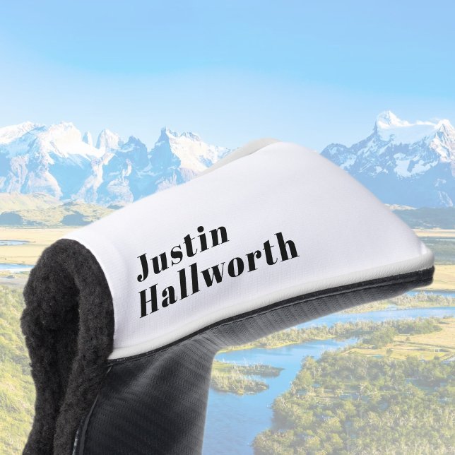Retro modernes minimalistisches Namens- oder Gesch Golf Headcover (Von Creator hochgeladen)