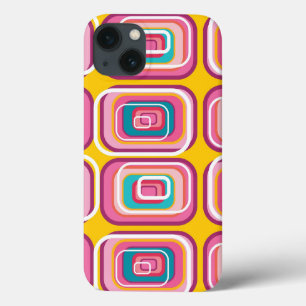 Retro-modische, funky pinke Quadrate Case-Mate iPhone Hülle