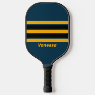 Retro mondbeschienene Flut Über Streifung mit Nam Pickleball Schläger